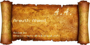 Armuth Ahmed névjegykártya